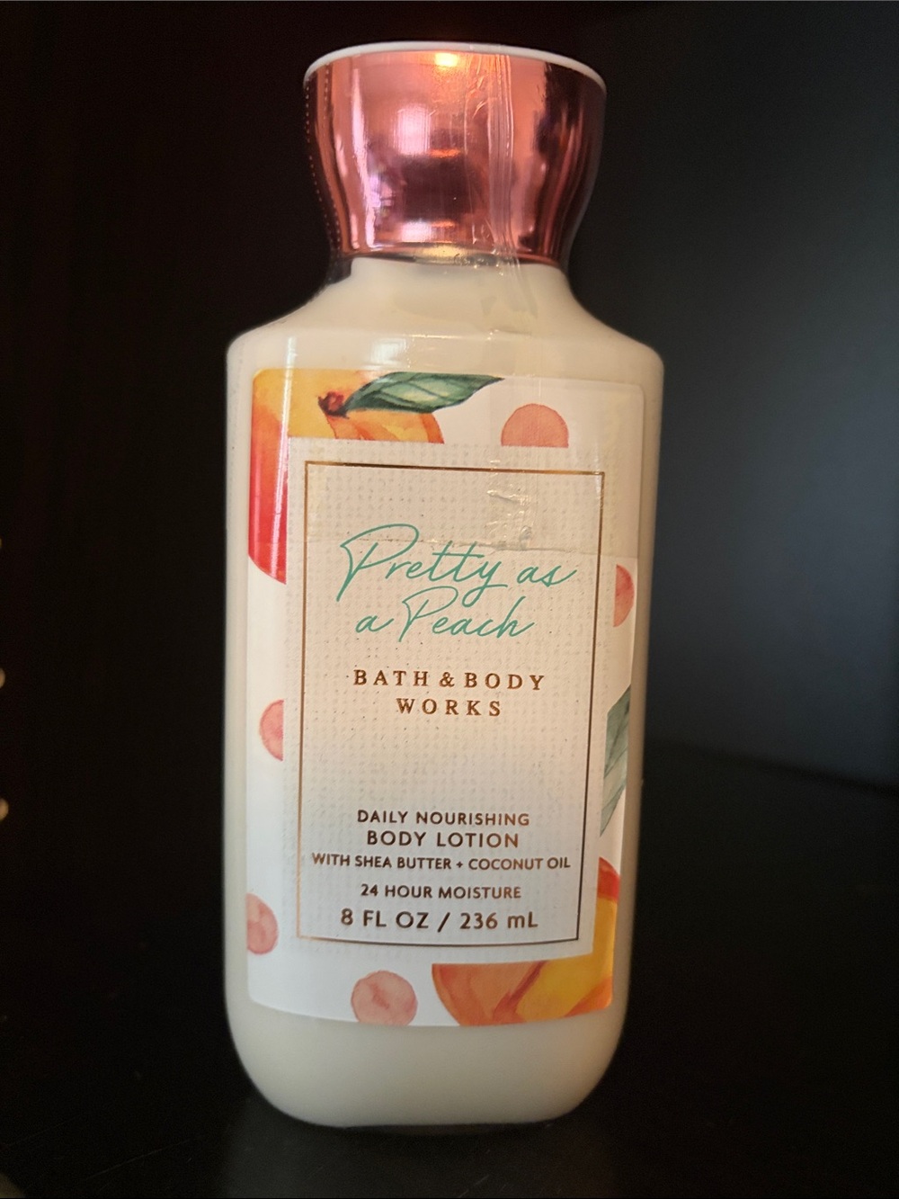 Bath & Body Works Pretty as a Peach Body Lotion - Cream & Rose Gold